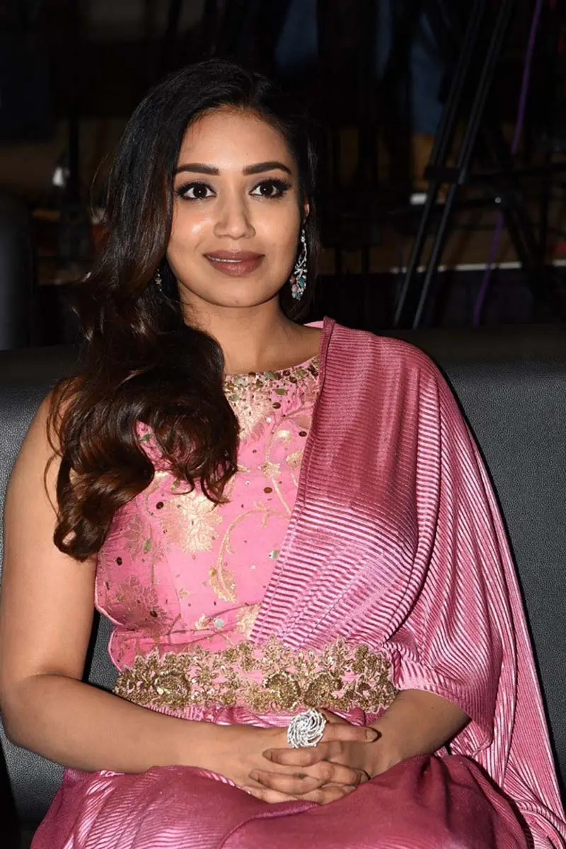 Nivetha Pethuraj Photos In Pink Saree Blouse